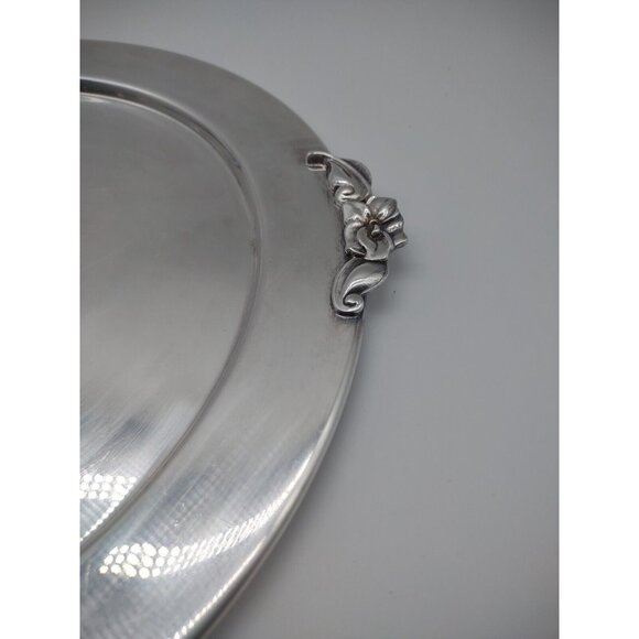 Vintage Saks Fifth Avenue 12" Silverplate Platter, Candy Jewelry Trinket Tray - Picture 7 of 17